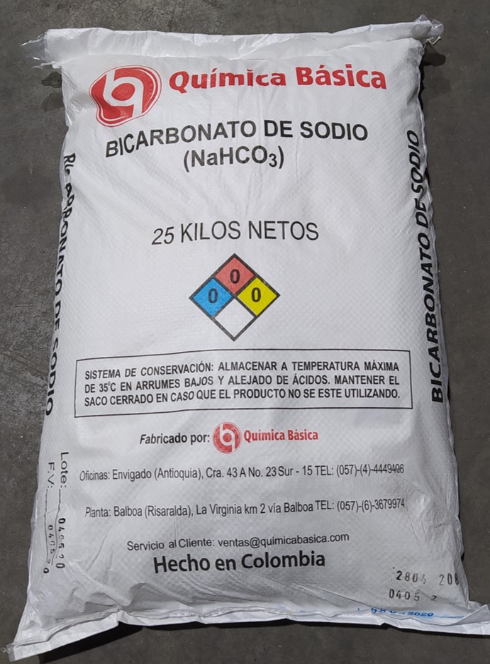 Bicarbonato de Sodio Saco X 25 Kg